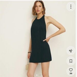 Reformation Avielle Black Mini Dress 2